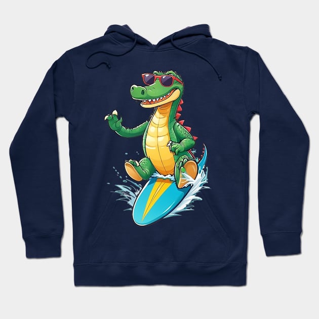 Surfing Croc Hoodie by likbatonboot